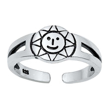 Load image into Gallery viewer, Sterling Silver Sun Toe Ring