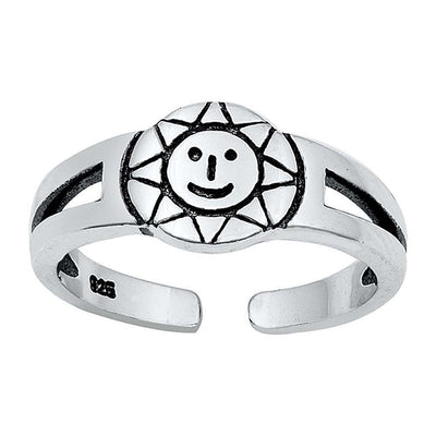 Sterling Silver Sun Toe Ring