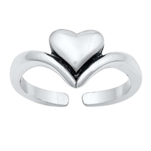 Load image into Gallery viewer, Sterling Silver Heart Toe Ring