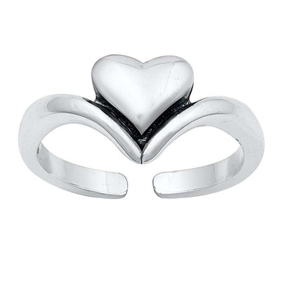 Sterling Silver Heart Toe Ring