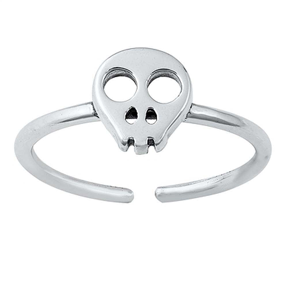 Sterling Silver Skull Toe Ring