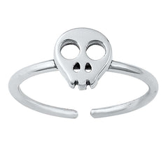 Sterling Silver Skull Toe Ring