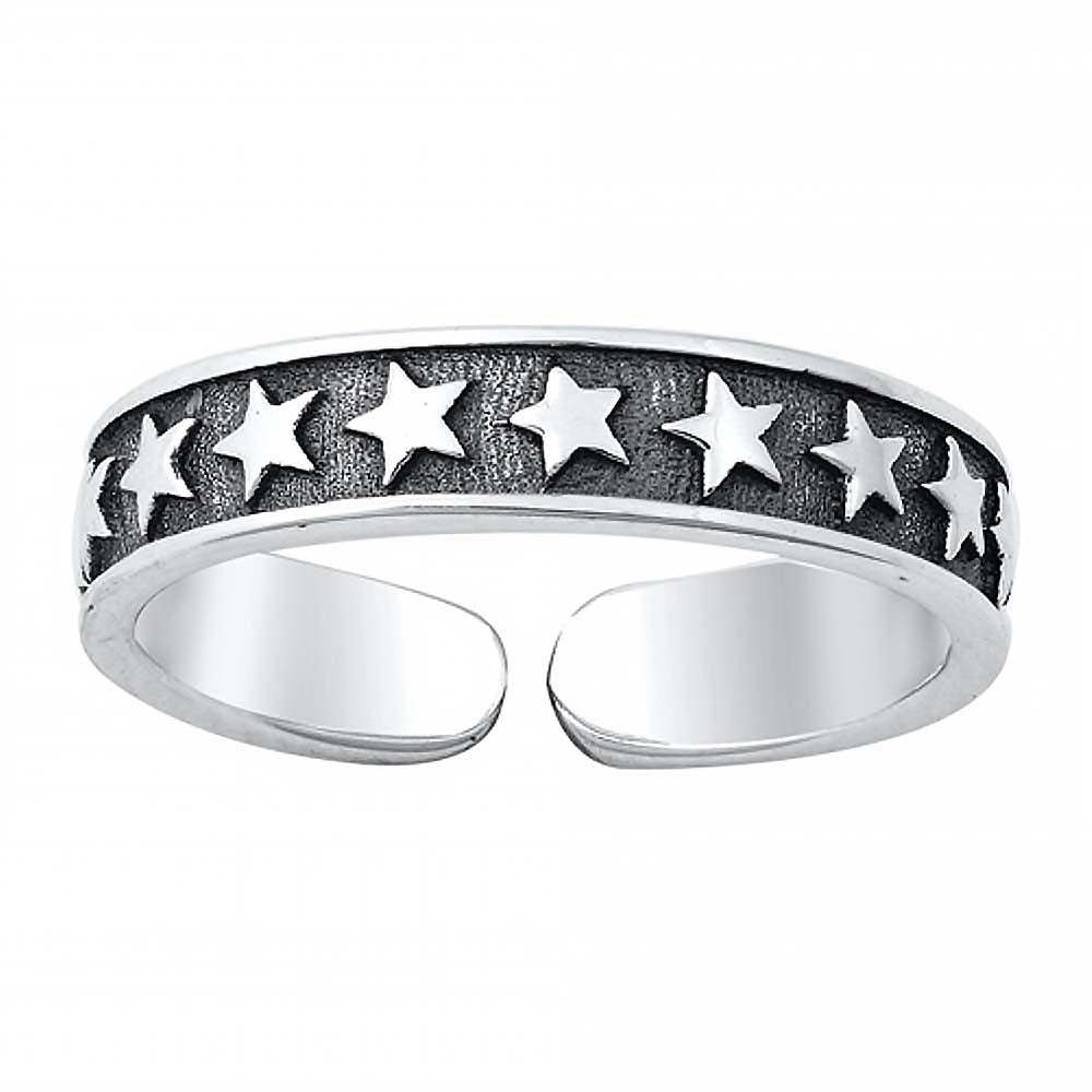 Sterling Silver Stars Toe Ring