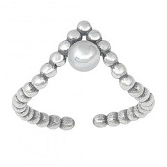 Sterling Silver Oxidized Finish V Shaped Toe Ring