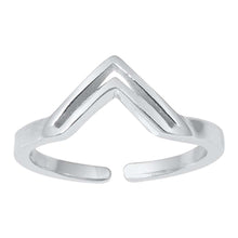 Load image into Gallery viewer, Sterling Silver High Polish V Shaped Toe Ring