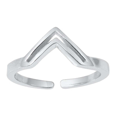 Sterling Silver High Polish V Shaped Toe Ring