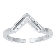 Sterling Silver High Polish V Shaped Toe Ring