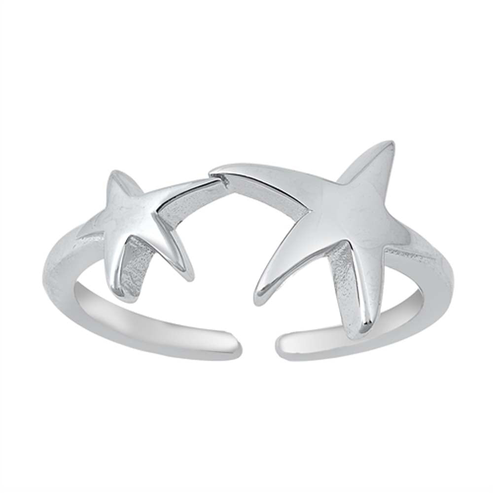 Sterling Silver Rhodium Plated Toe Ring