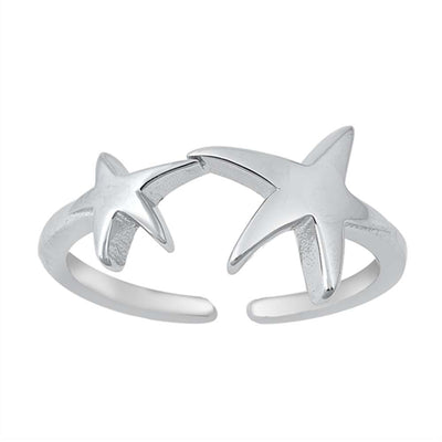 Sterling Silver Rhodium Plated Toe Ring