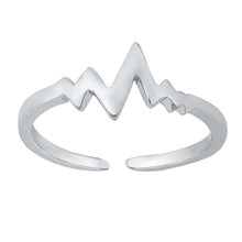 Load image into Gallery viewer, Sterling Silver High Polish Heartbeat Toe Ring