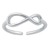 Sterling Silver High Polish Infinity Toe Ring