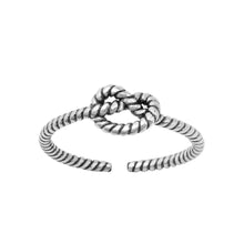 Load image into Gallery viewer, Sterling Silver Oxidized Love Knot Toe Ring - silverdepot
