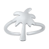 Sterling Silver High Polish Palm Tree Toe Ring