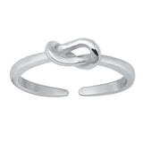 Sterling Silver High Polish Knot Toe Ring