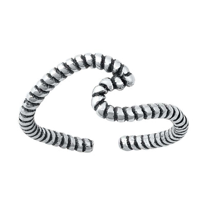 Sterling Silver Polished Wave Toe Ring