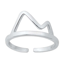 Load image into Gallery viewer, Sterling Silver Rhodium Plated Mountain Toe Ring