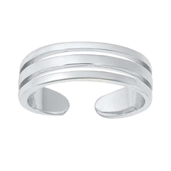 Sterling Silver Rhodium Plated Toe Ring