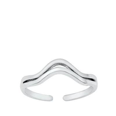 Sterling Silver Aquarius Zodiac Sign Toe Ring - silverdepot