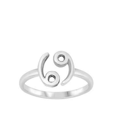 Sterling Silver Gemini Zodiac Sign Toe Ring - silverdepot
