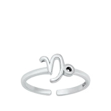 Load image into Gallery viewer, Sterling Silver Capricorn Zodiac Sign Toe Ring - silverdepot
