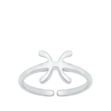 Load image into Gallery viewer, Sterling Silver Pisces Zodiac Sign Toe Ring - silverdepot