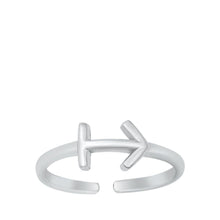 Load image into Gallery viewer, Sterling Silver Sagittarius Zodiac Sign Toe Ring - silverdepot