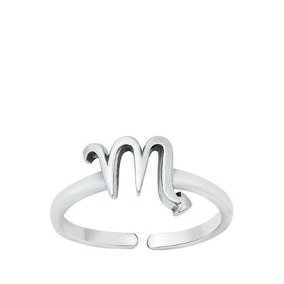 Sterling Silver Scorpio Zodiac Sign Toe Ring - silverdepot