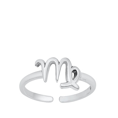 Sterling Silver Virgo Zodiac Sign Toe Ring
