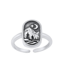 Load image into Gallery viewer, Sterling Silver Oxidized Nature Toe Ring