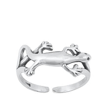 Load image into Gallery viewer, Sterling Silver Oxidized Lizard Toe Ring