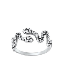 Load image into Gallery viewer, Sterling Silver Oxidized Snakes Toe Ring