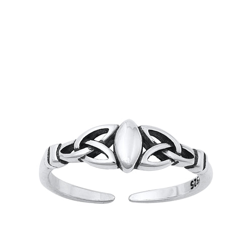 Sterling Silver Oxidized Celtic Toe Rings