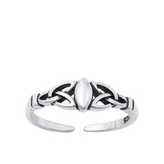 Sterling Silver Oxidized Celtic Toe Rings