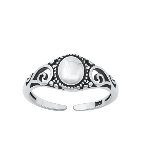 Sterling Silver Oxidized Bali Toe Rings