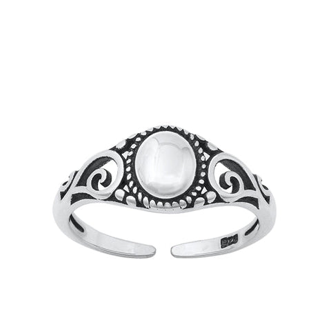 Sterling Silver Oxidized Bali Toe Rings