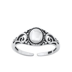 Sterling Silver Oxidized Bali Toe Rings