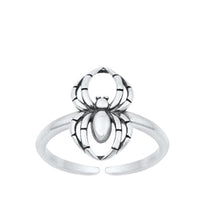 Load image into Gallery viewer, Sterling Silver Oxidized Spider Toe Ring
