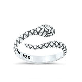 Sterling Silver Oxidized Snake Toe Ring