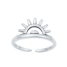 Load image into Gallery viewer, Sterling Silver Oxidized Sunset Toe Ring