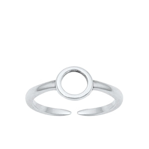 Sterling Silver Oxidized Toe Ring-5.6 mm