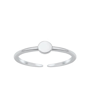 Sterling Silver Oxidized Toe Ring-3.1 mm