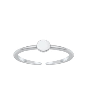 Sterling Silver Oxidized Toe Ring-3.1 mm