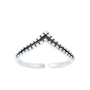 Sterling Silver Oxidized Toe Ring-5.7 mm