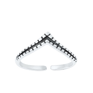 Sterling Silver Oxidized Toe Ring-5.7 mm