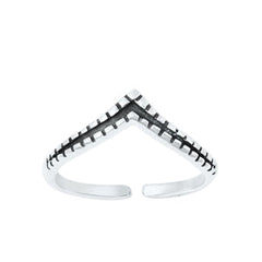 Sterling Silver Oxidized Toe Ring-5.7 mm