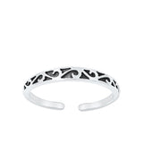 Sterling Silver Oxidized Toe Ring-2.6 mm