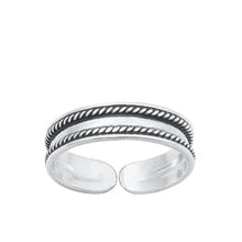 Load image into Gallery viewer, Sterling Silver Oxidized Bali Toe Ring-3.8 mm