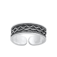 Load image into Gallery viewer, Sterling Silver Oxidized Bali Swirl Toe Ring-5 mm