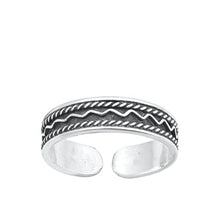 Load image into Gallery viewer, Sterling Silver Oxidized Bali Toe Ring-3.6 mm