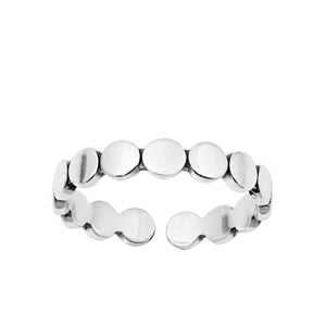 Sterling Silver Oxidized Toe Ring-3.3 mm